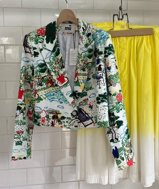 【Mii collection】HAND WOVEN PRINTED JACKET