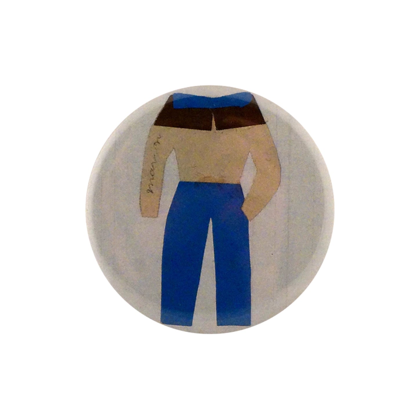 【JOHN DERIAN】ポケットミラー Blue Pants Mirror Button