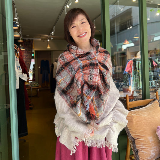 【Sayoko.M】cape shirring M02 beige