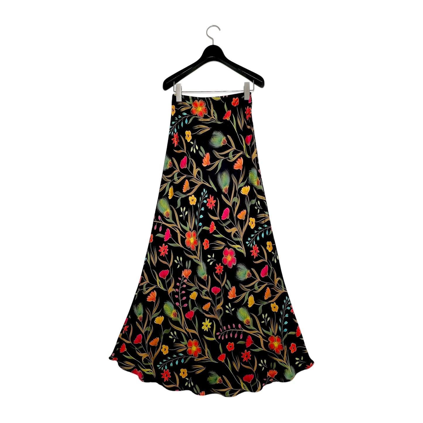 【La Prestic Ouiston】bias-cut long skirt with elastic waistband