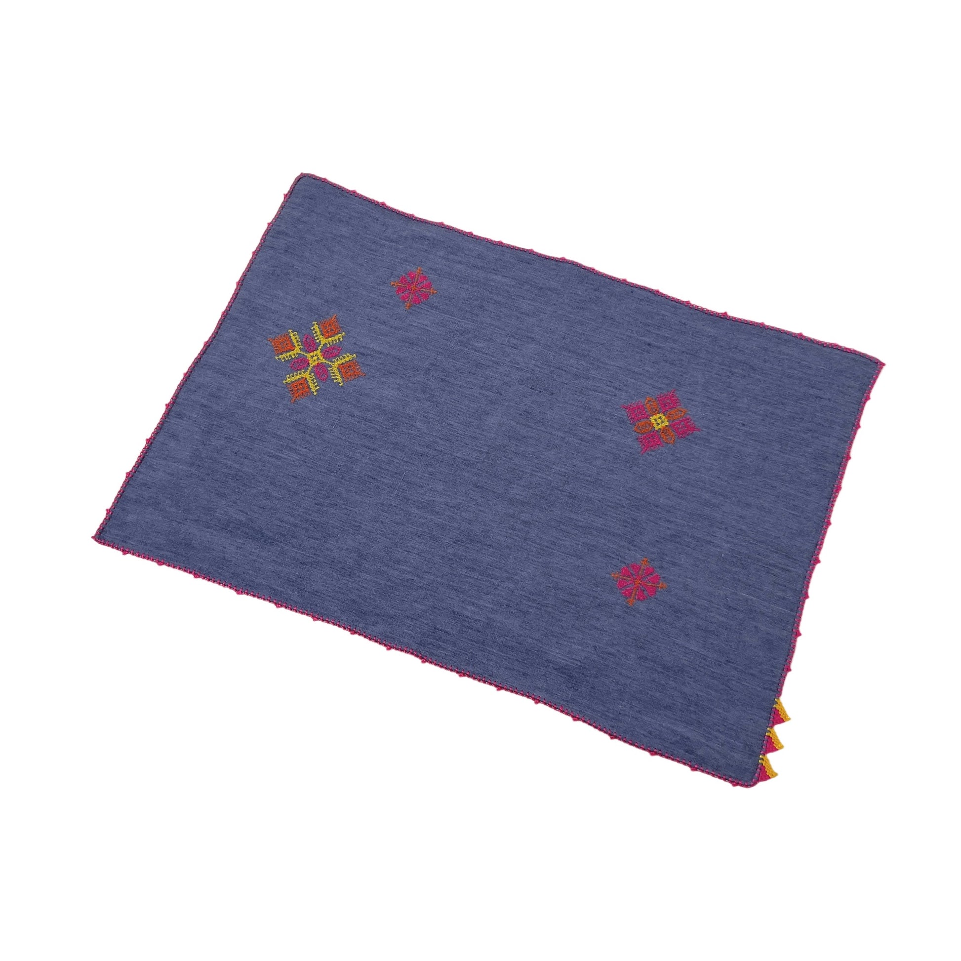 【Leo Atlante】刺繍ランチョンマット blue