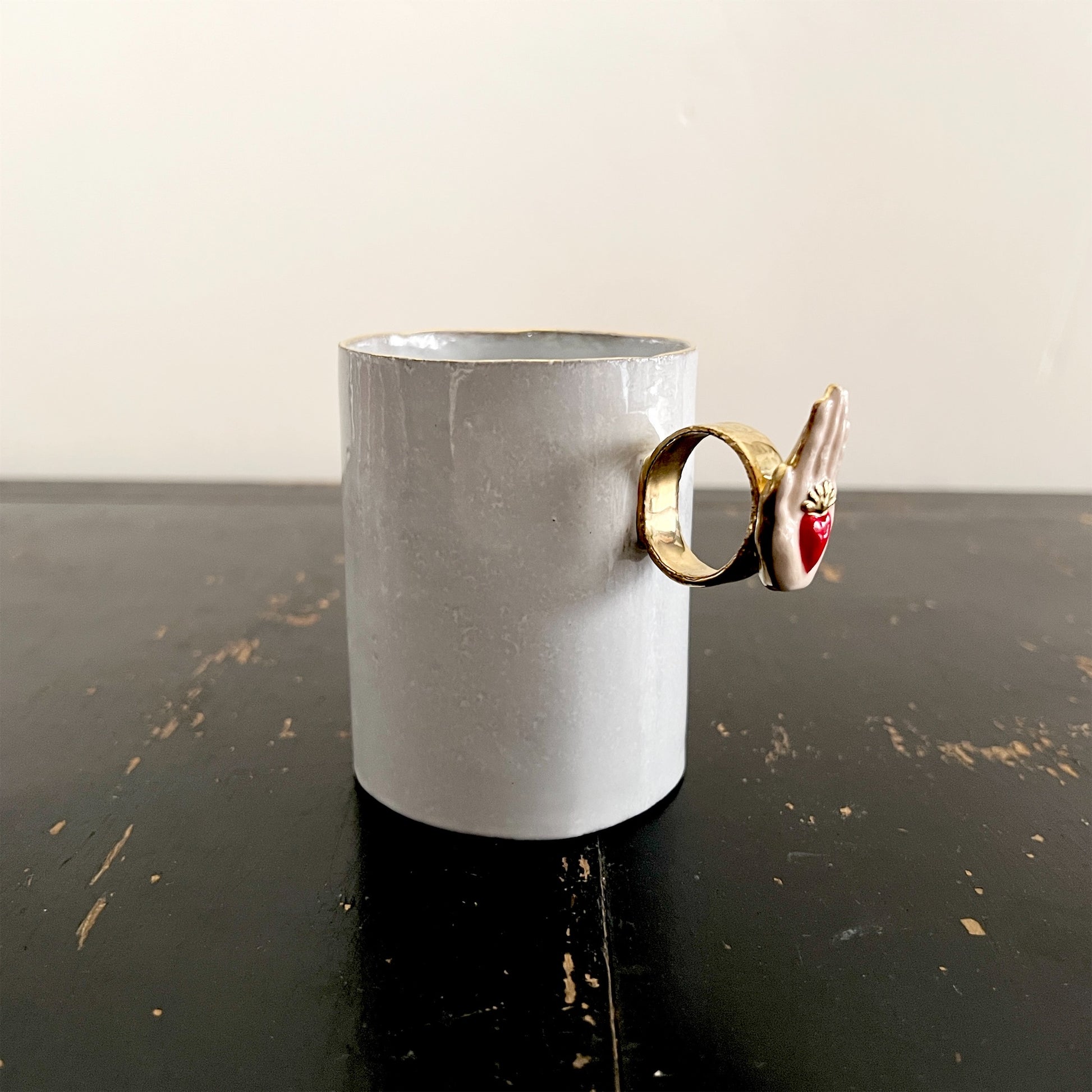 【Astier de Villatte】Heart on Hand Ring Cup