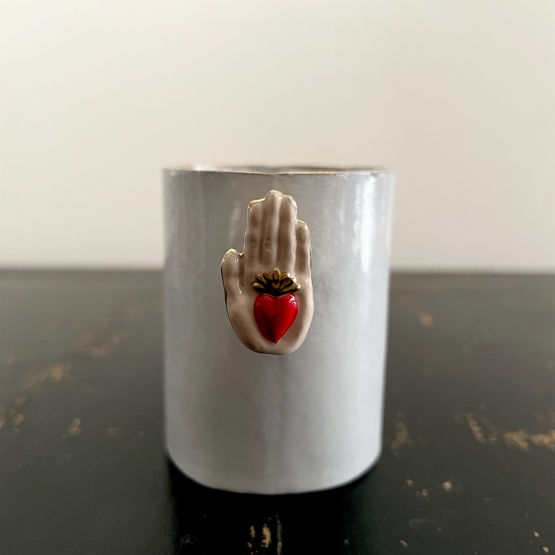 【Astier de Villatte】Heart on Hand Ring Cup