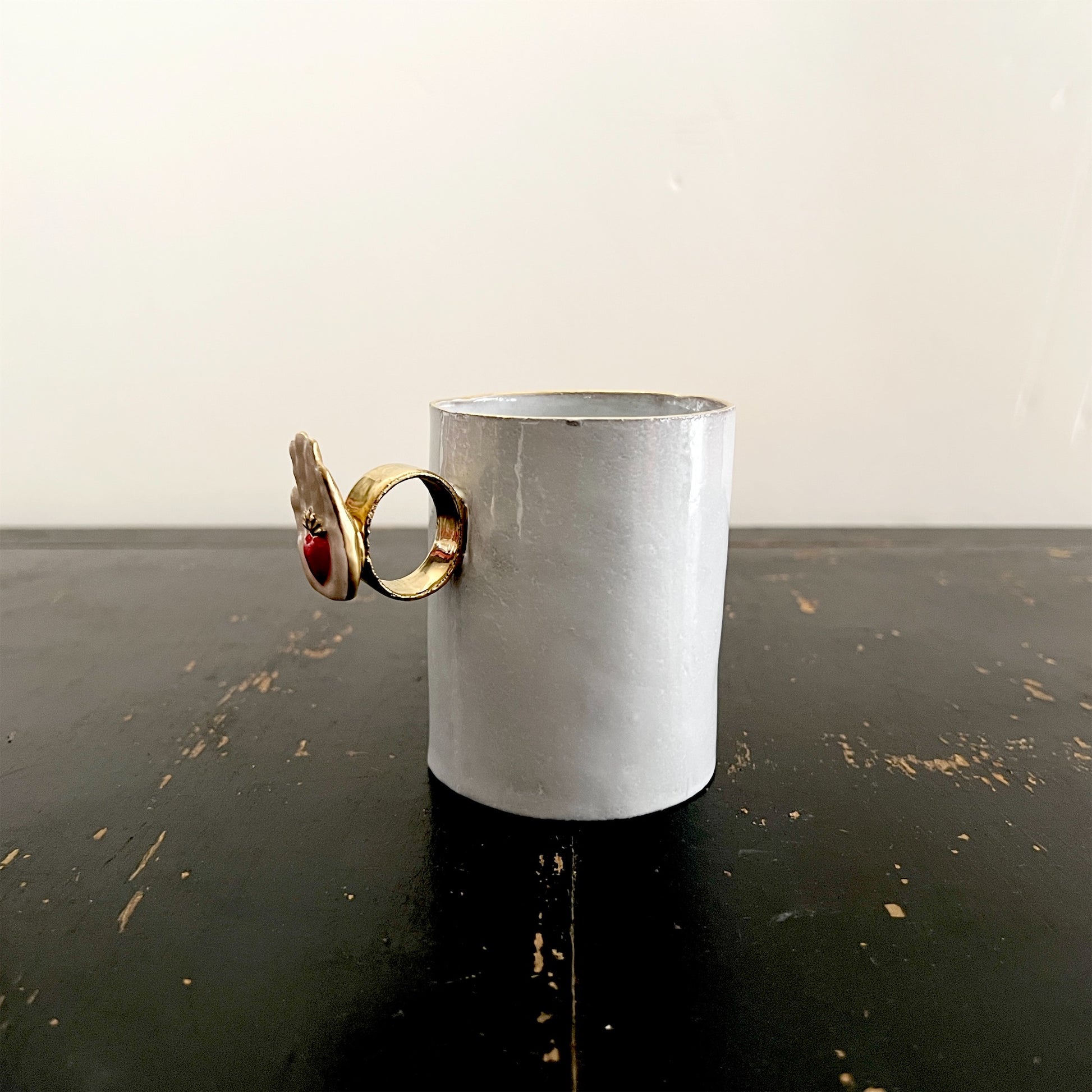 【Astier de Villatte】Heart on Hand Ring Cup