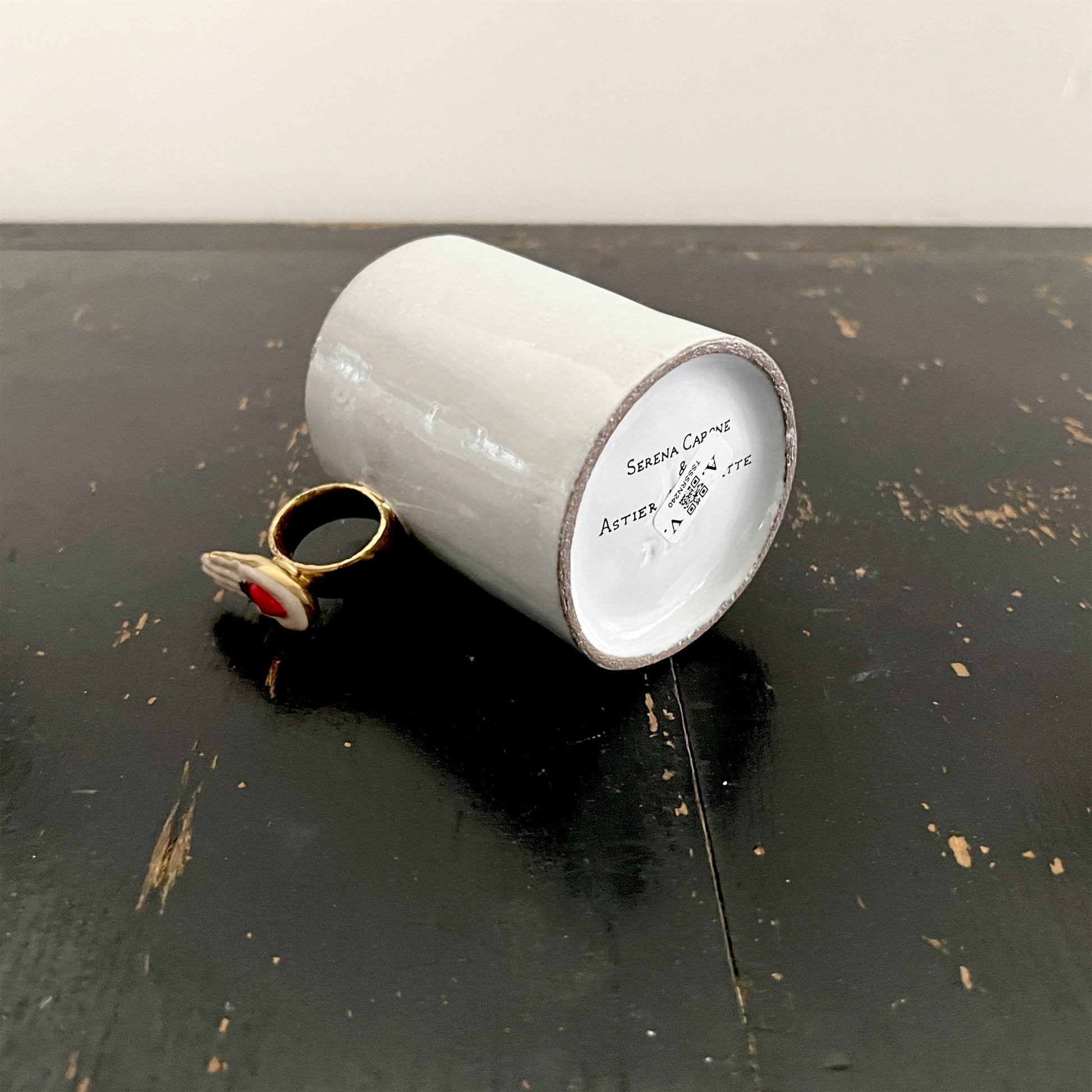 【Astier de Villatte】Heart on Hand Ring Cup