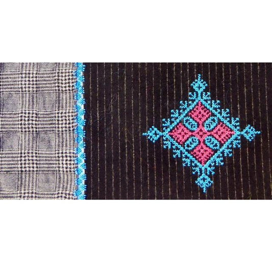 【Leo Atlante】NEDNESS Scarf_black blue edge