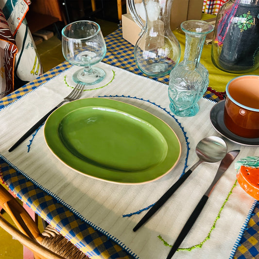 【La Cuisine de Marthe】オーバルプレート フレンドリーマッチャ