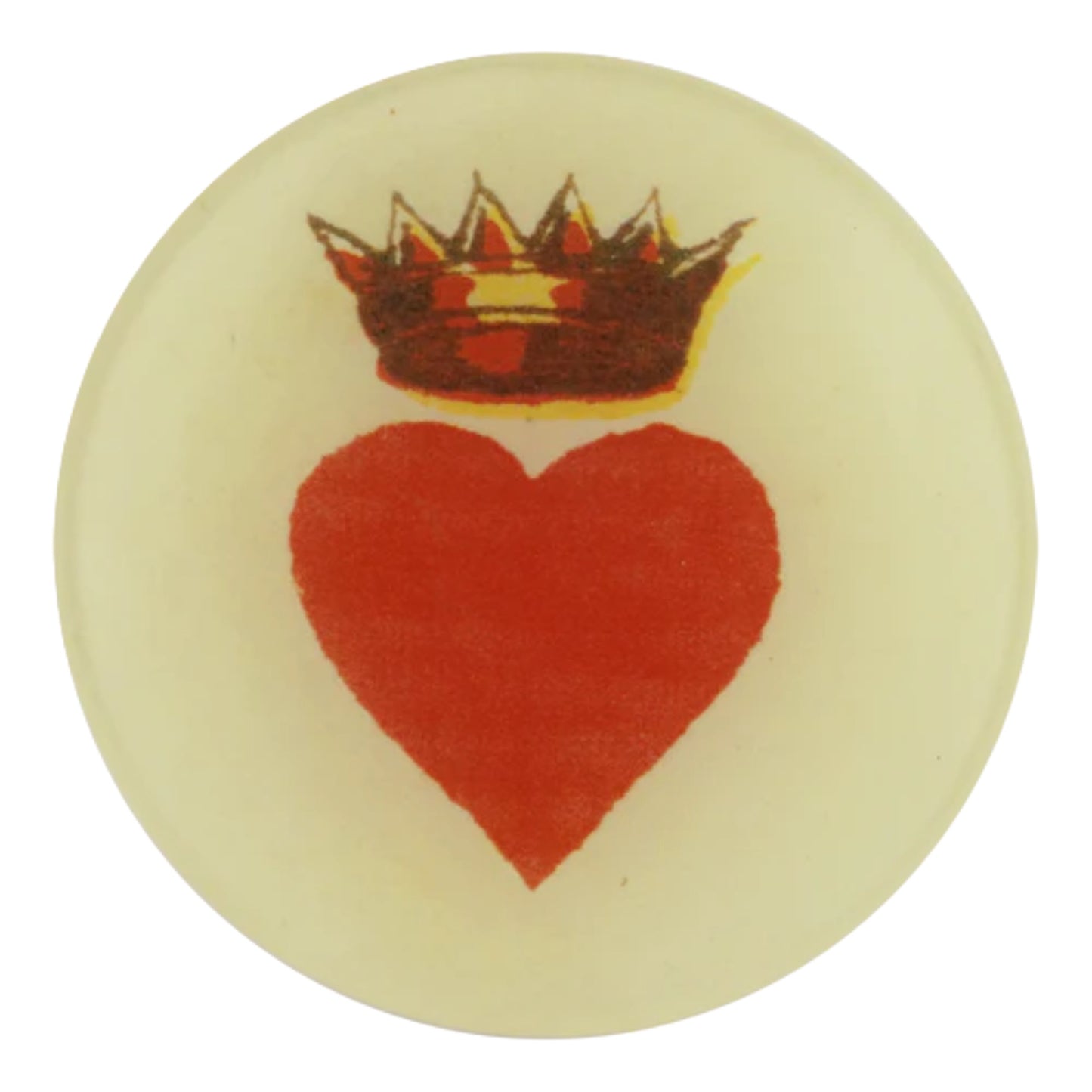 【JOHN DERIAN】デコパージュプレート Crowned Heart_4R