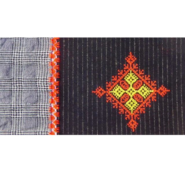 【Leo Atlante】NEDNESS Scarf_black red edge