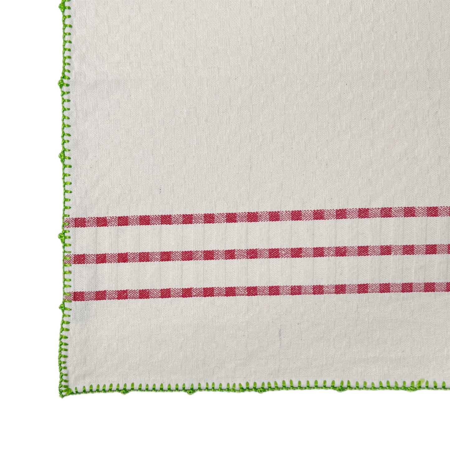 【Leo Atlante】刺繍パッチワーククロス rosace Fes stripes_blue