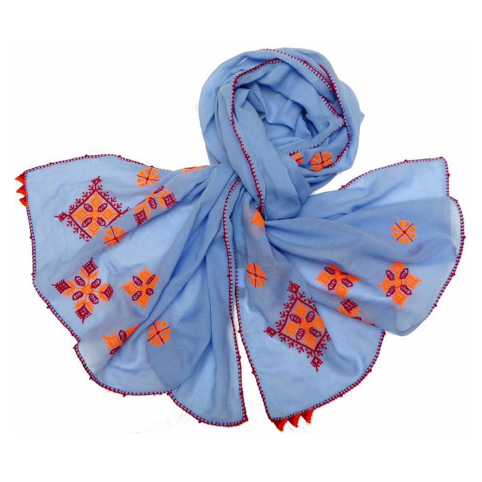 【Leo Atlante】BIG FES Scarf_sky