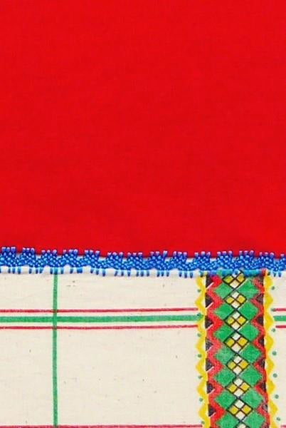 【Leo Atlante】Kitchen Towel_vintage+plain_red