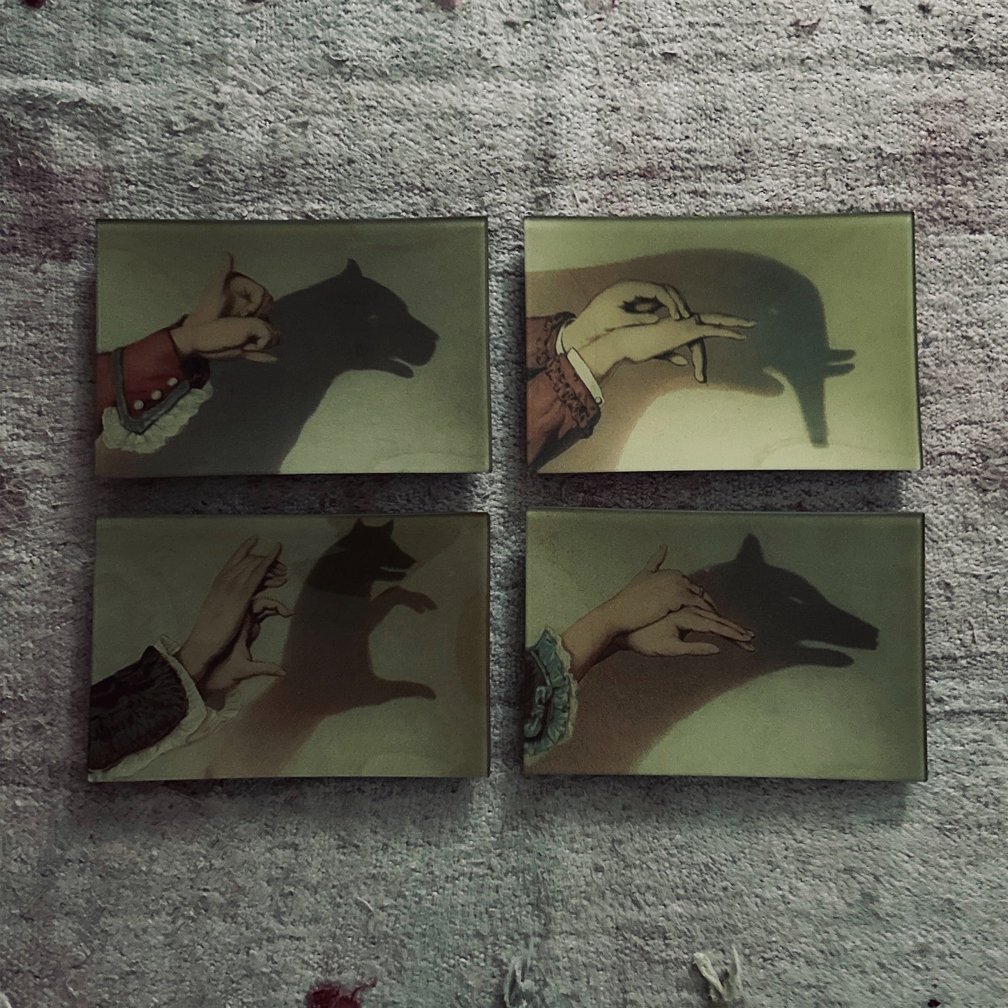 【JOHN DERIAN】デコパージュプレート ELEPHANT SHADOW PUPPET