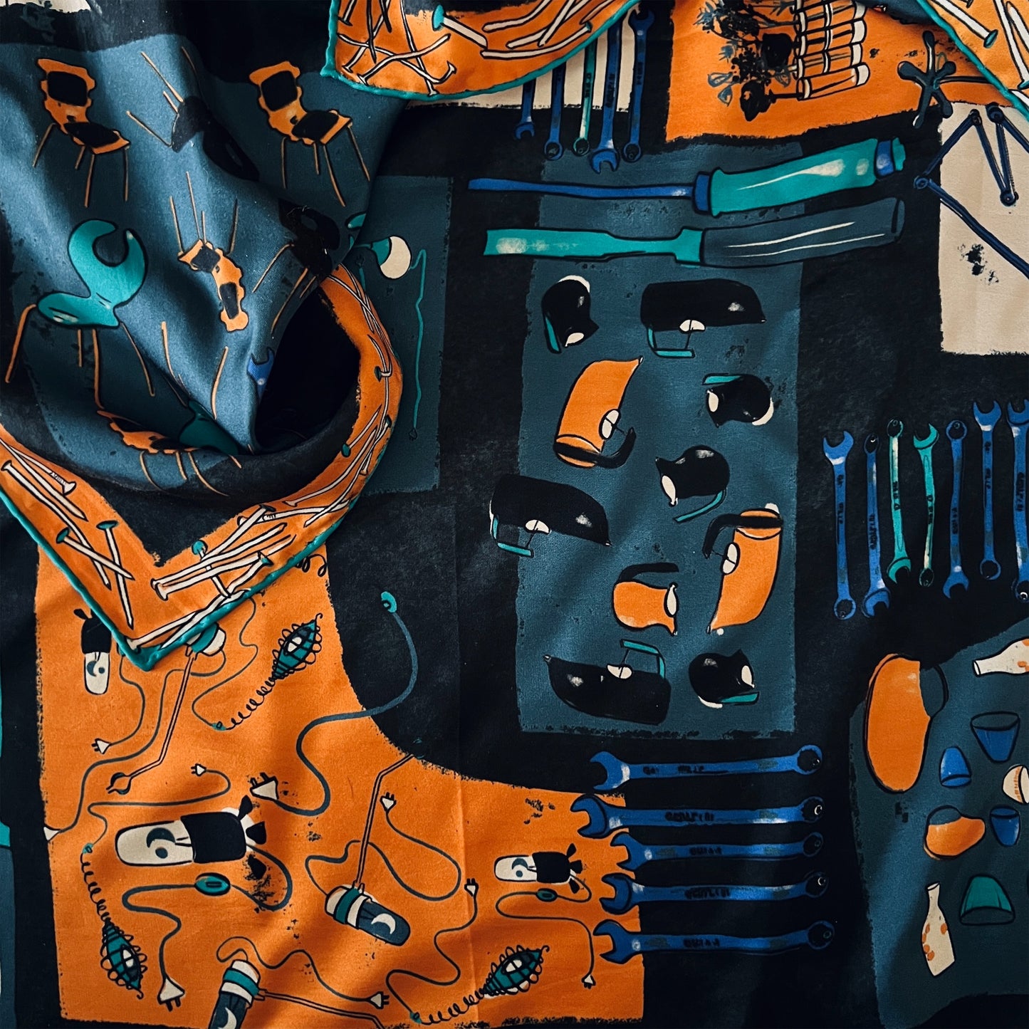【Tse & Tse associees】スカーフ FOULARD TSE & TSE blue