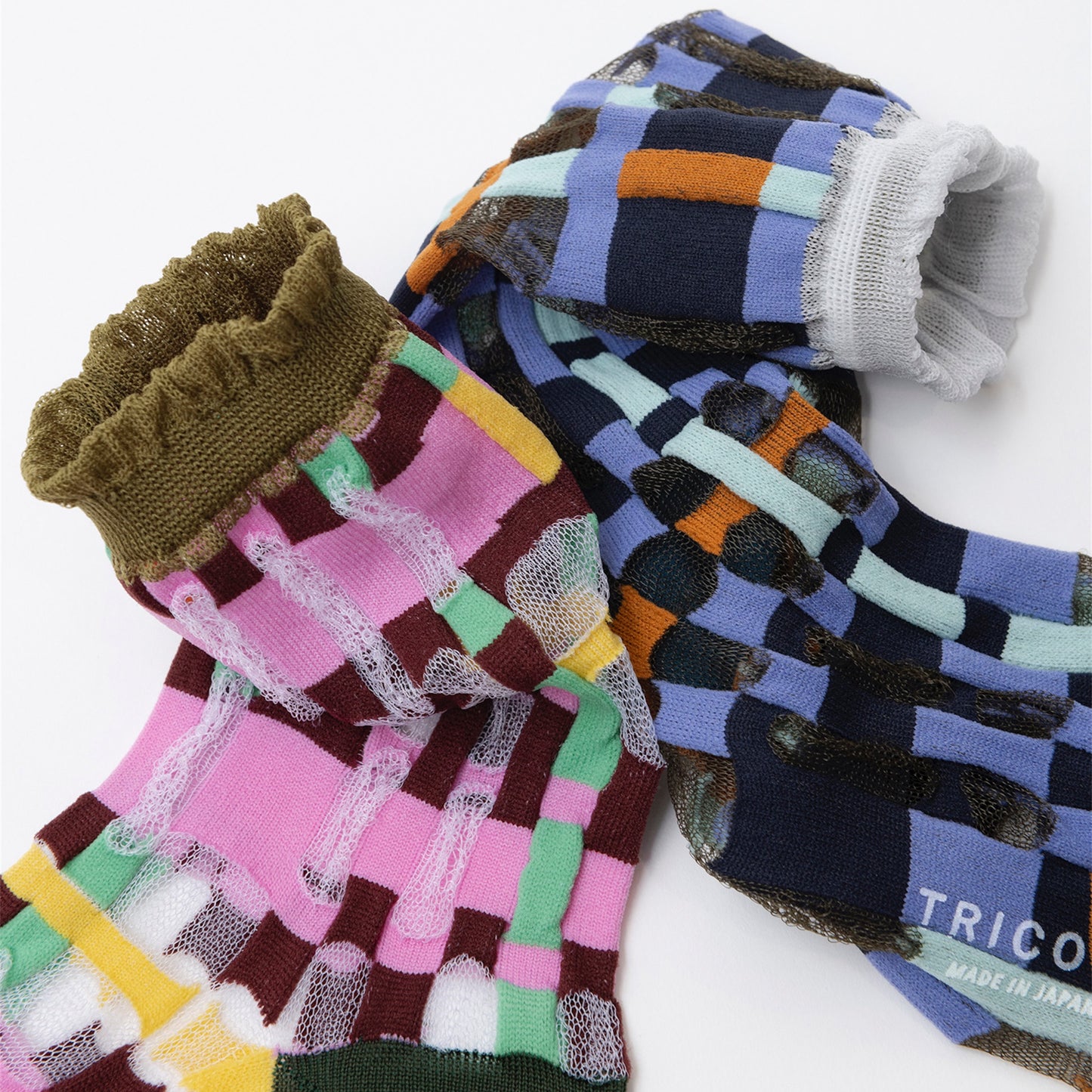 【TRICOTE】BLOCK CHECK SOCKS