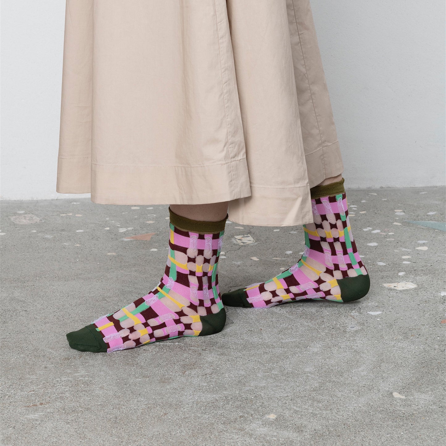 【TRICOTE】BLOCK CHECK SOCKS