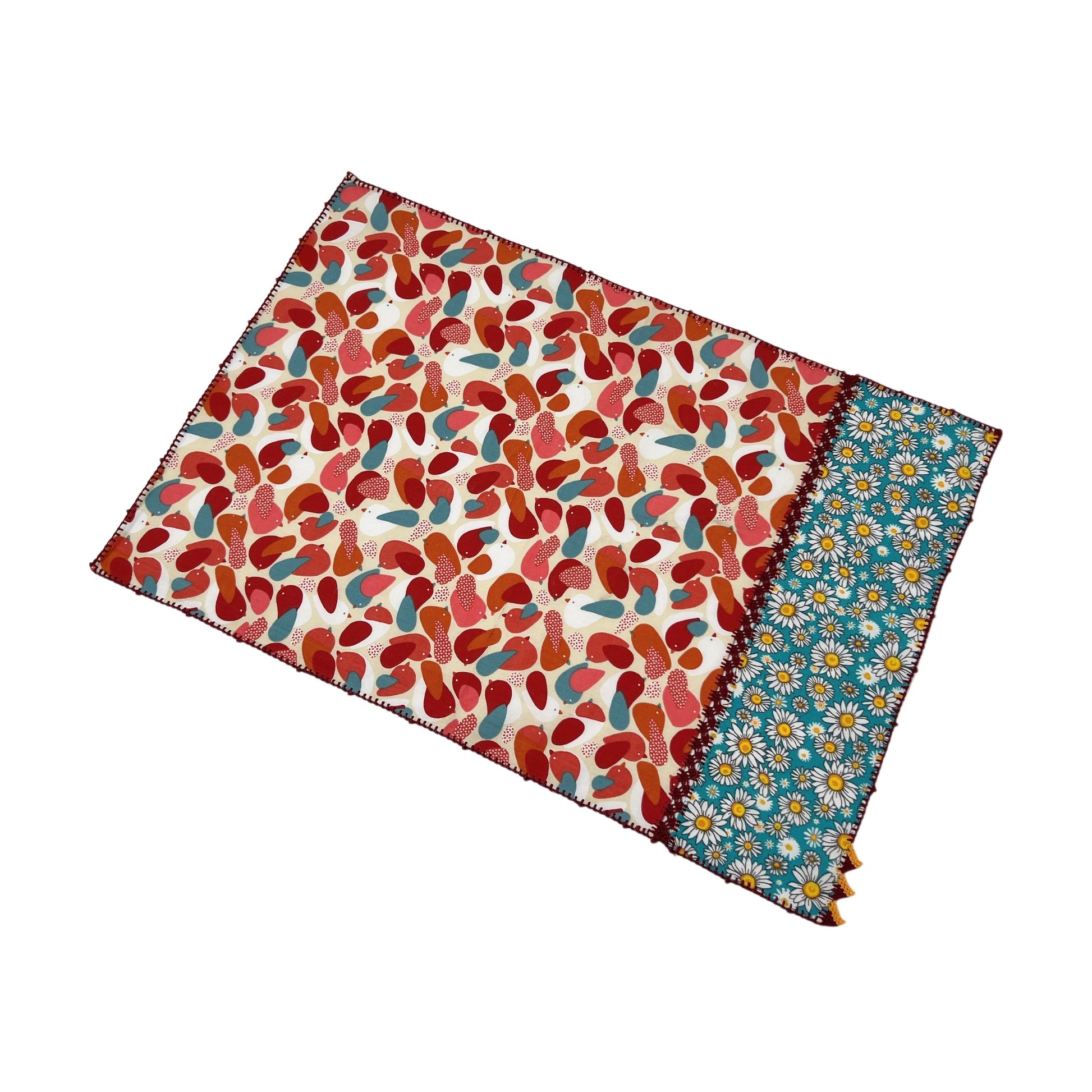 【Leo Atlante】刺繍パッチワークランチョンマット red