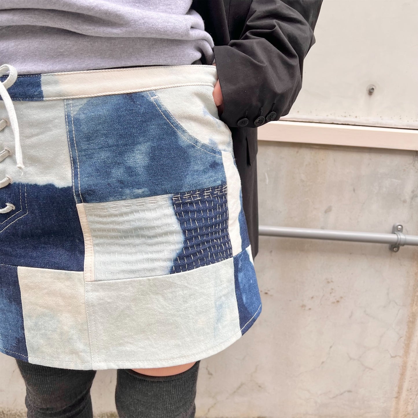 【LA FETICHE】デニムスカート THELMA_BLEACHED DENIM