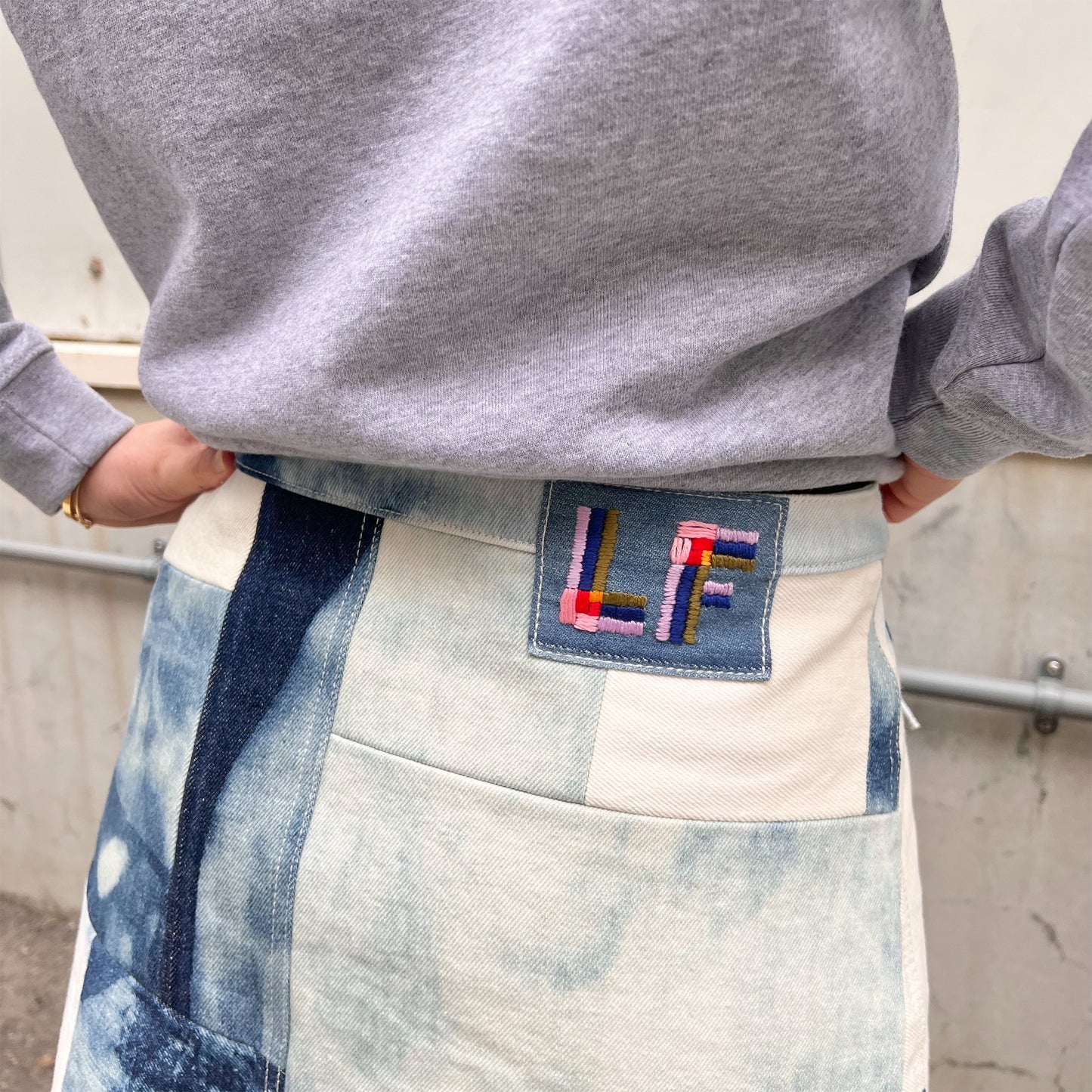 【LA FETICHE】デニムスカート THELMA_BLEACHED DENIM