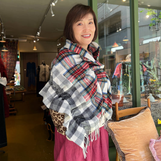 【Sayoko.M】cape shirring W01 red