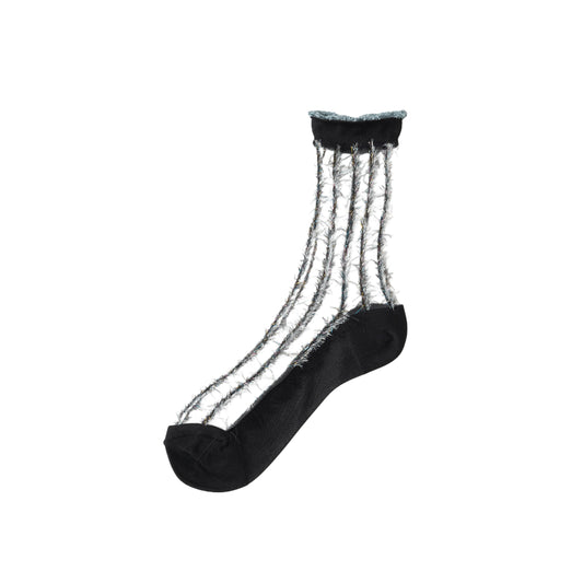 【TRICOTE】STRIPE LINED SHEER SOCKS