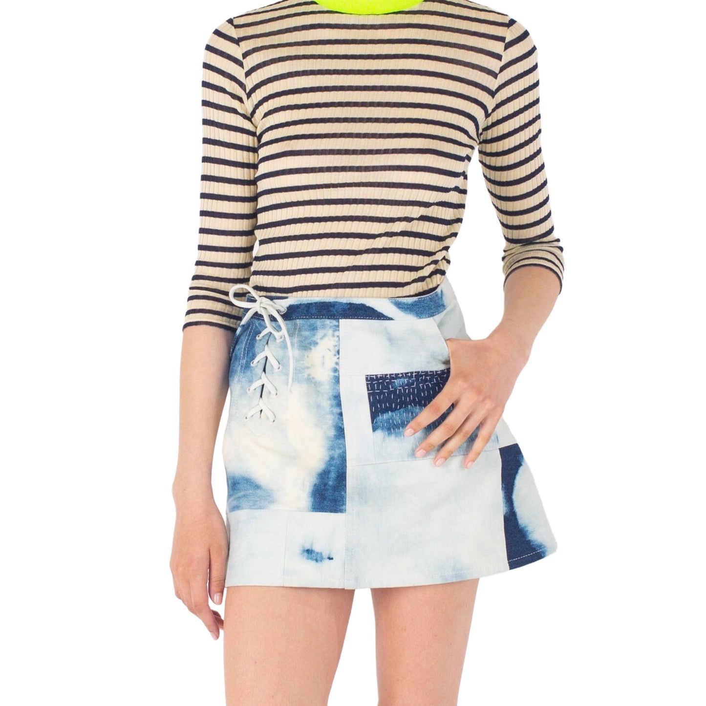 【LA FETICHE】デニムスカート THELMA_BLEACHED DENIM
