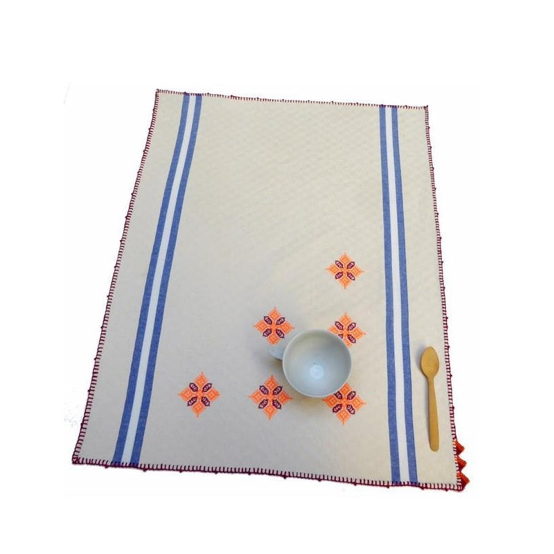 【Leo Atlante】刺繍クロス blue