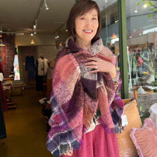 【Sayoko.M】cape shirring M01 bordeaux