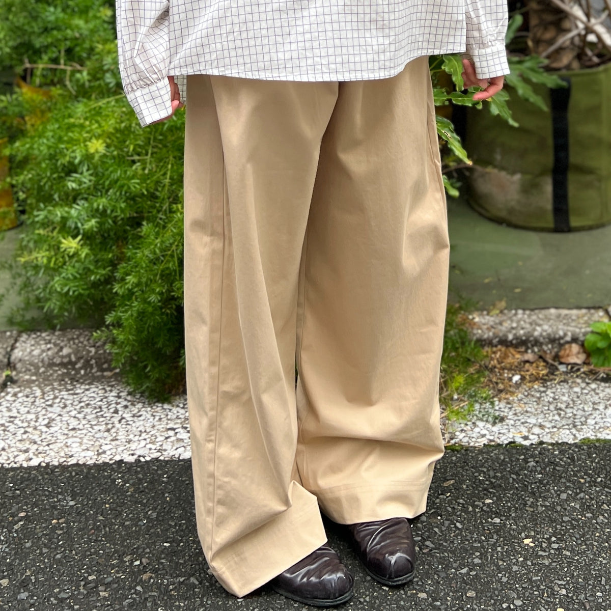 【Mii Collection】Plain Woven Loose Fit Pant #111