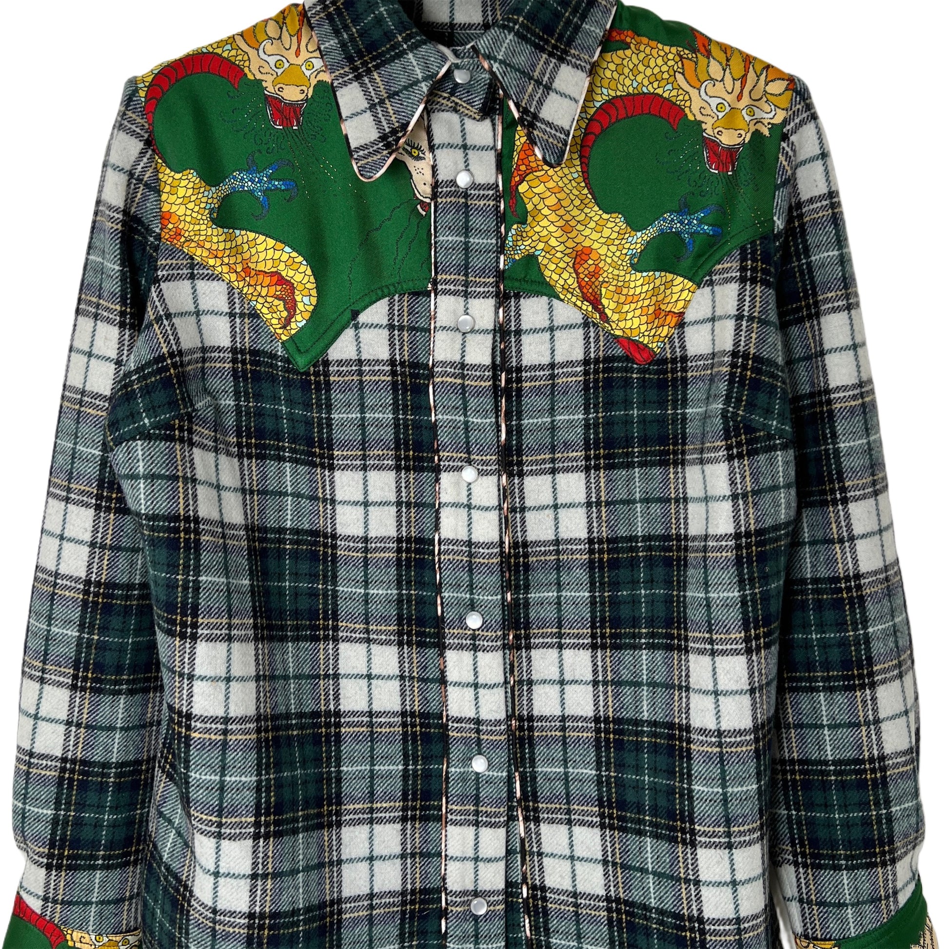 【La Prestic Ouiston】western-style fitted shirt with front & back yoke