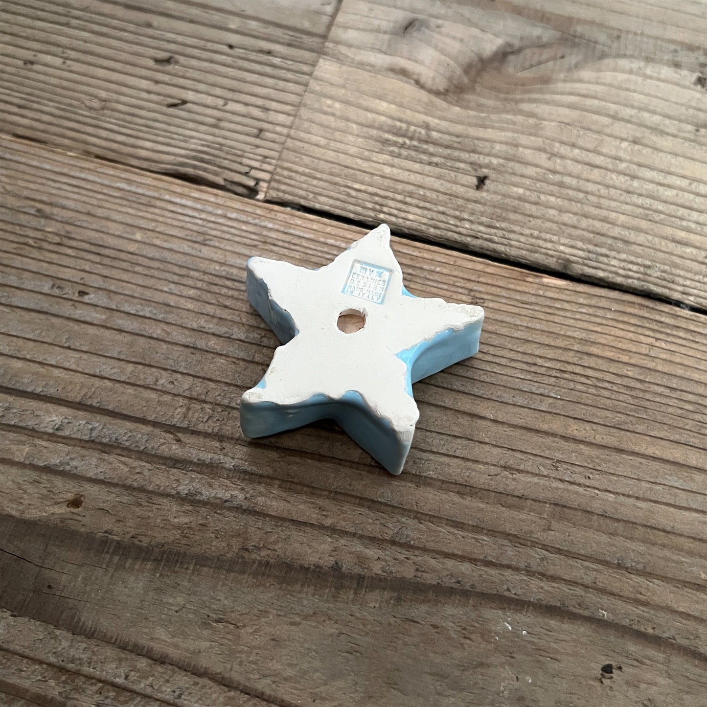 【MV% ceramics design】SMALL LIGHT BLUE STAR