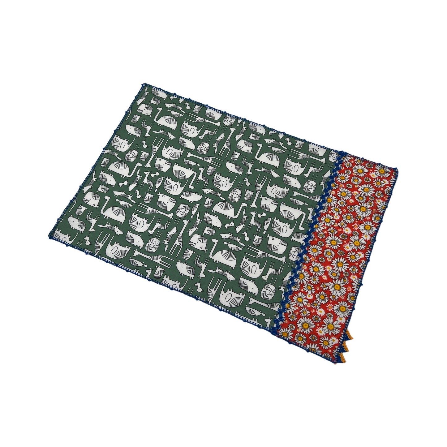 【Leo Atlante】刺繍パッチワークランチョンマット green