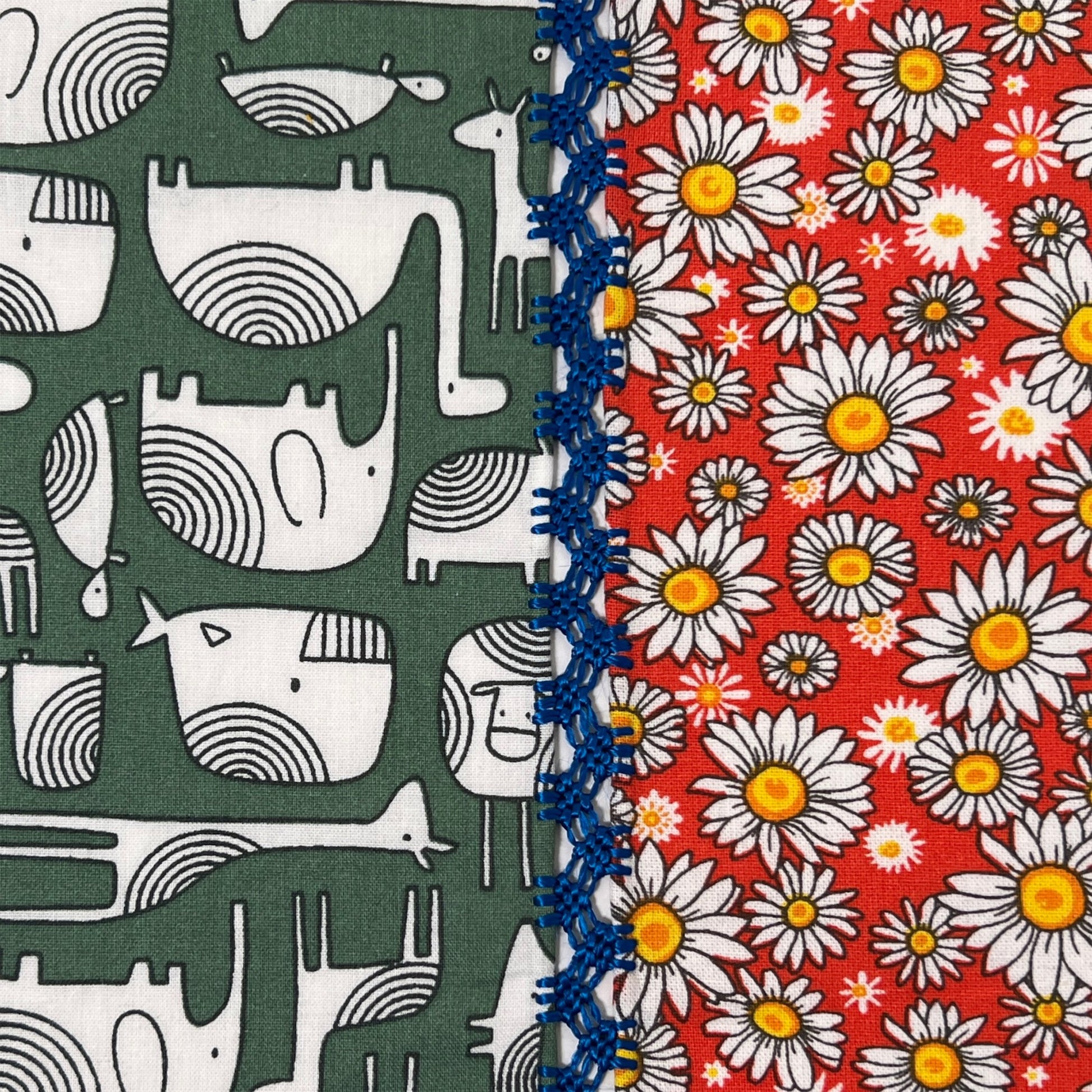 【Leo Atlante】刺繍パッチワークランチョンマット green