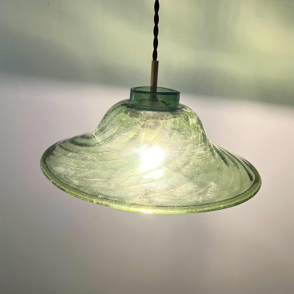 【La Soufflerie】ランプシェード Suspension Calotte Vert Fume