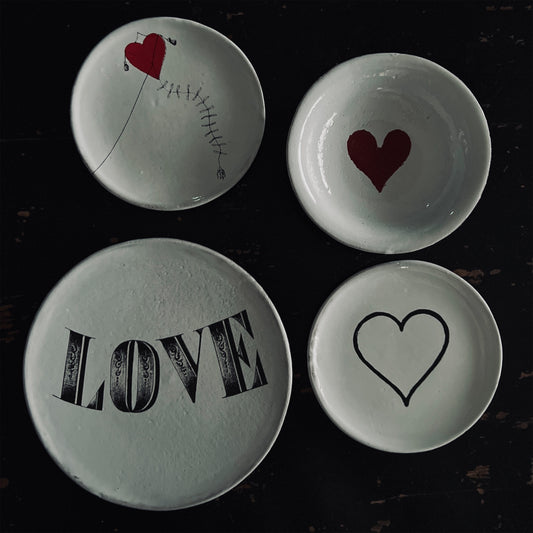 【Astier de Villatte】Line Heart Soucer