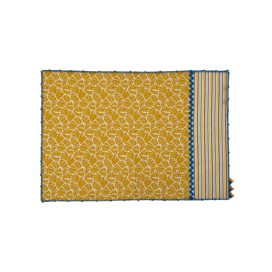 【Leo Atlante】刺繍パッチワークランチョンマット gold