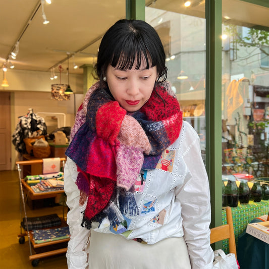 【Sayoko.M】cape shirring M01 red