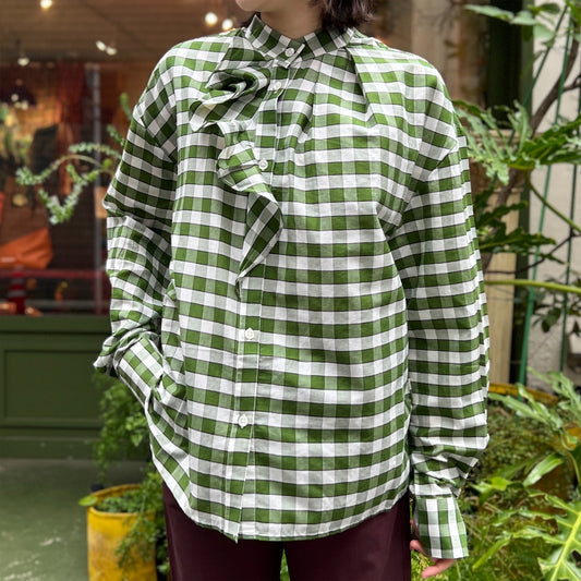 【Mii Collection】Handwoven Blend Cotton-Silk Shirt #15