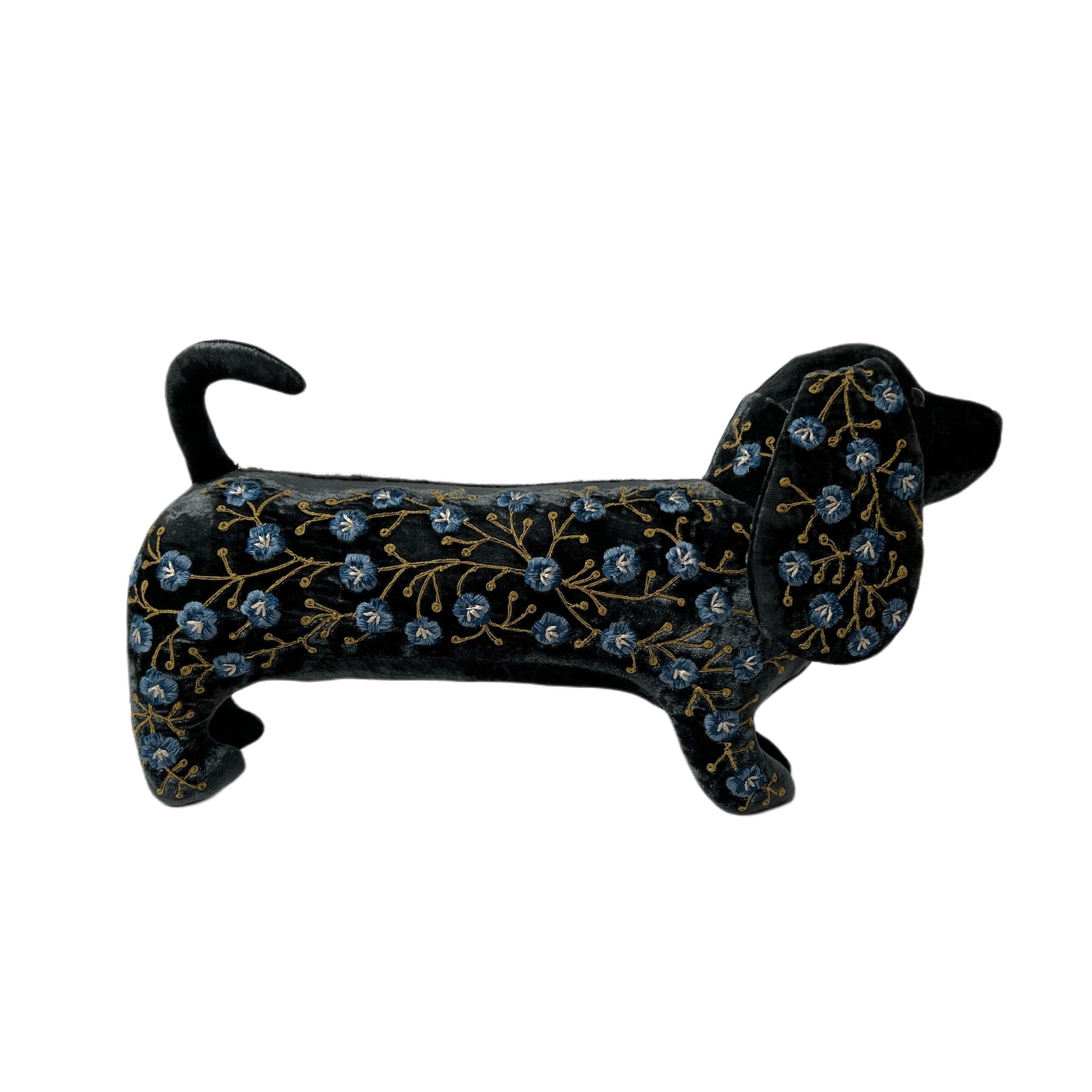 【Anke Drechsel】シルクベルベットDachshund_Charcoal