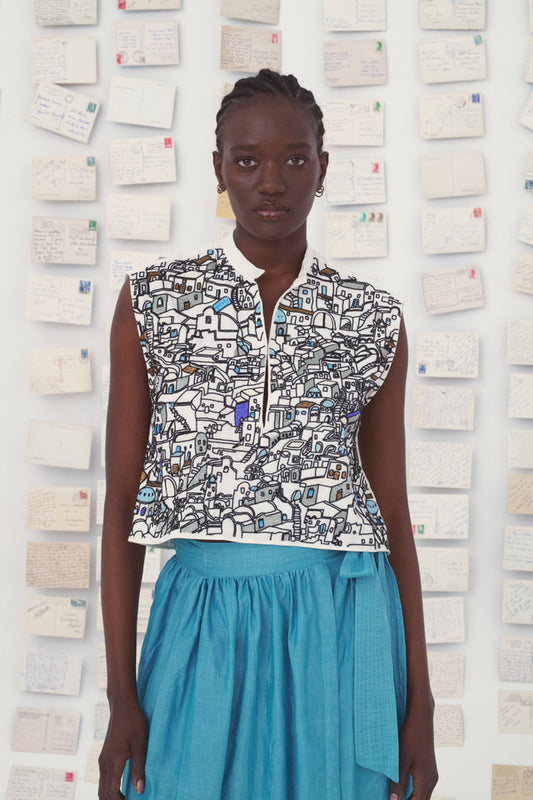 【Mii Collection】hand embroidered sleeveless top/02