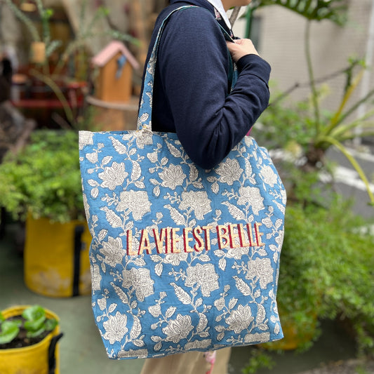 【Jamini】Rang Tote bag_La vie est belle