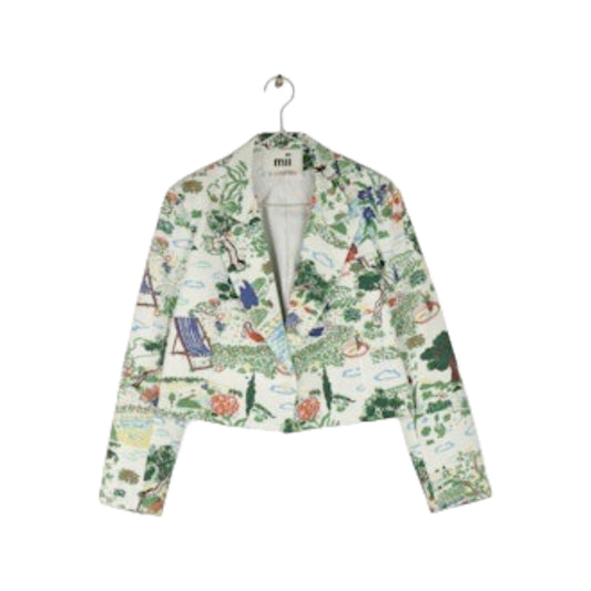 【Mii collection】HAND WOVEN PRINTED JACKET