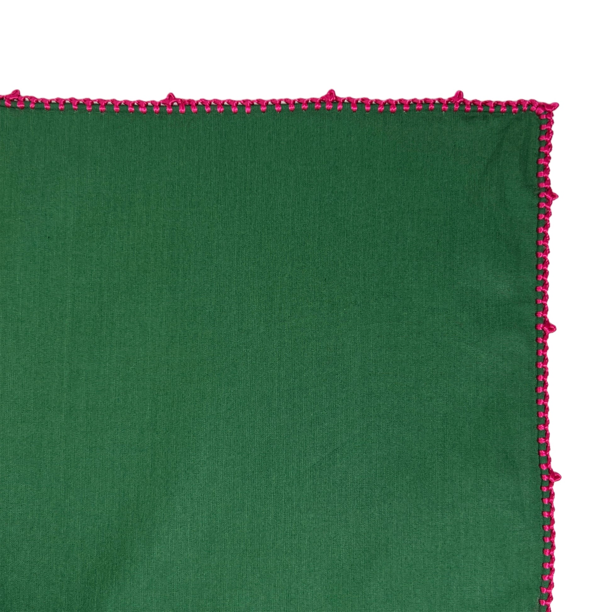 【Leo Atlante】刺繍パッチワークテーブルクロス green embroidered