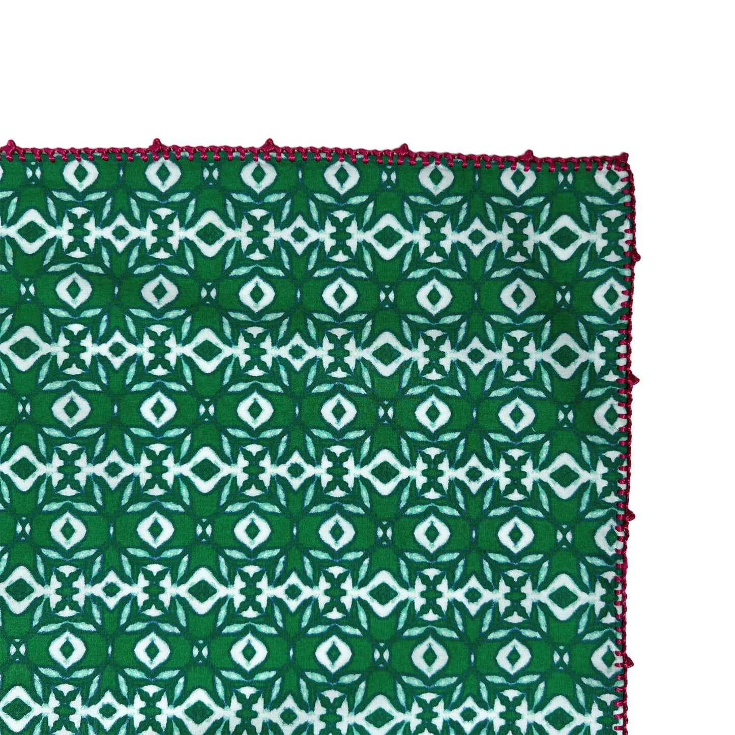 【Leo Atlante】刺繍パッチワークテーブルクロス green embroidered