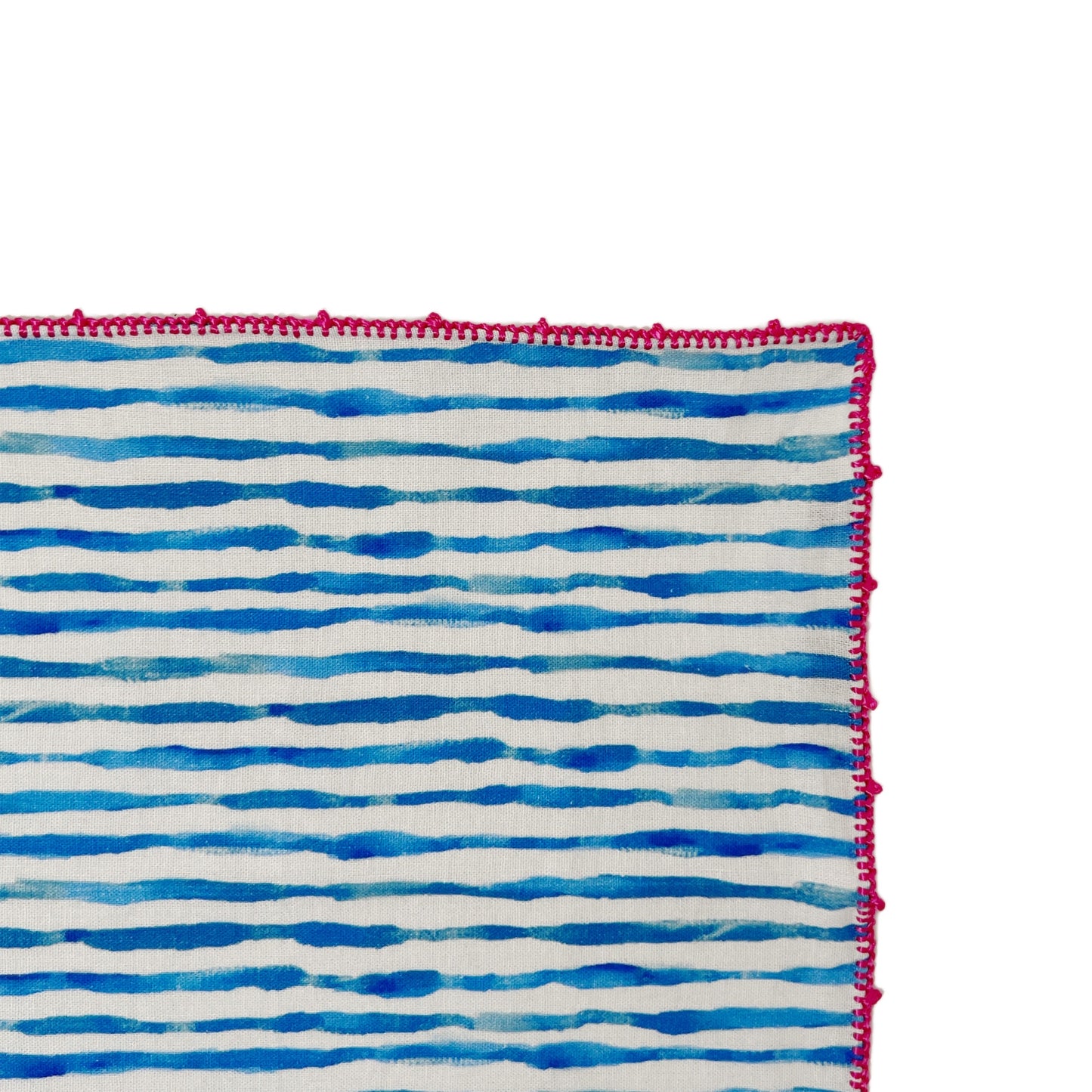 【Leo Atlante】刺繍パッチワークミニクロス blue