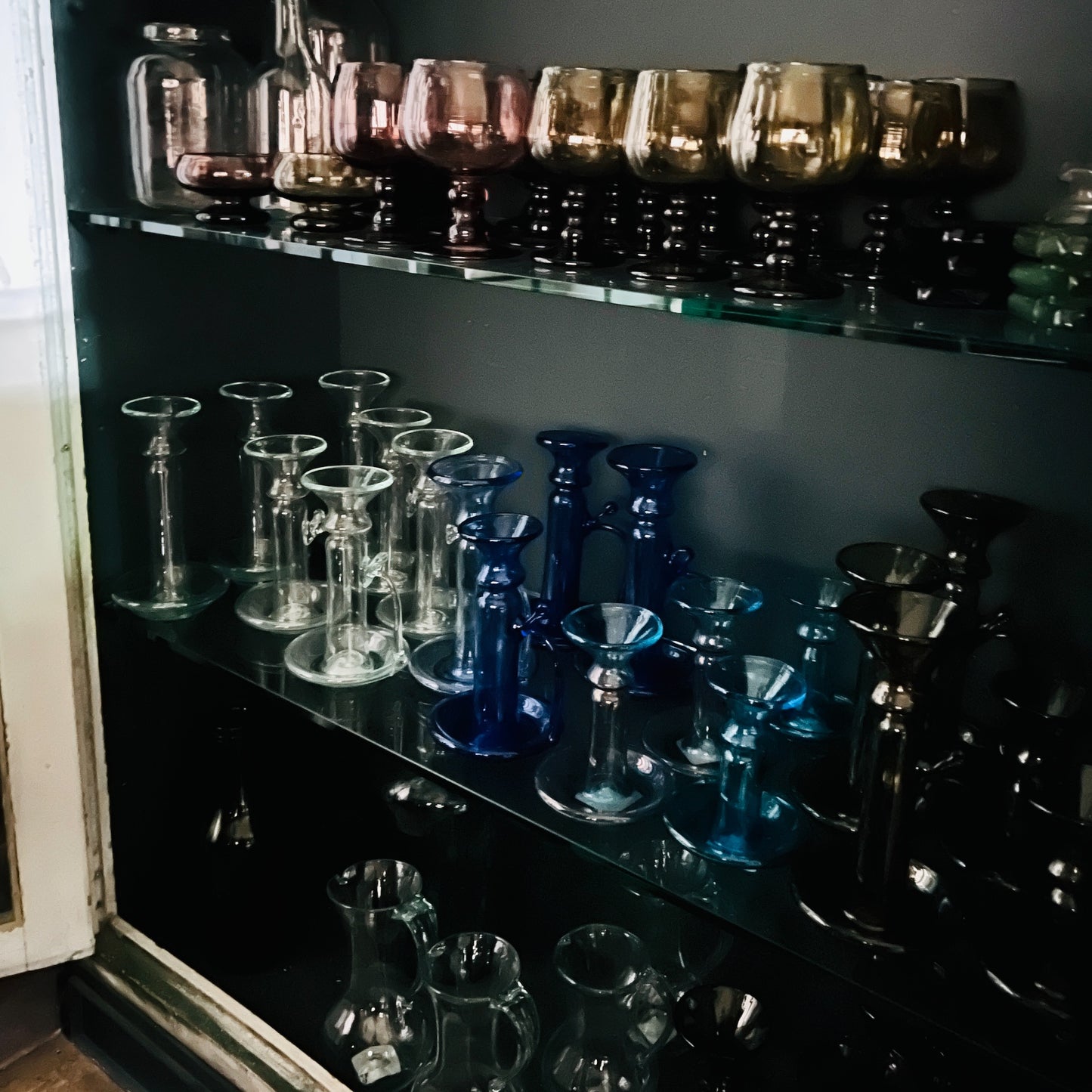 【La Soufflerie】グラス Rock Glass Vert Fume