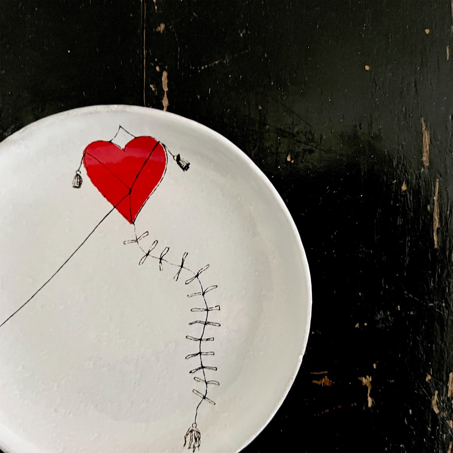【Astier de Villatte】Heart Kite Small Dish