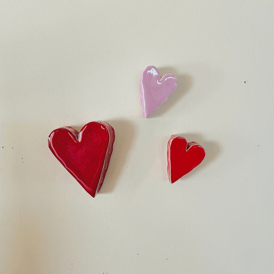 【MV% ceramics design】MEDIUM RED HEART