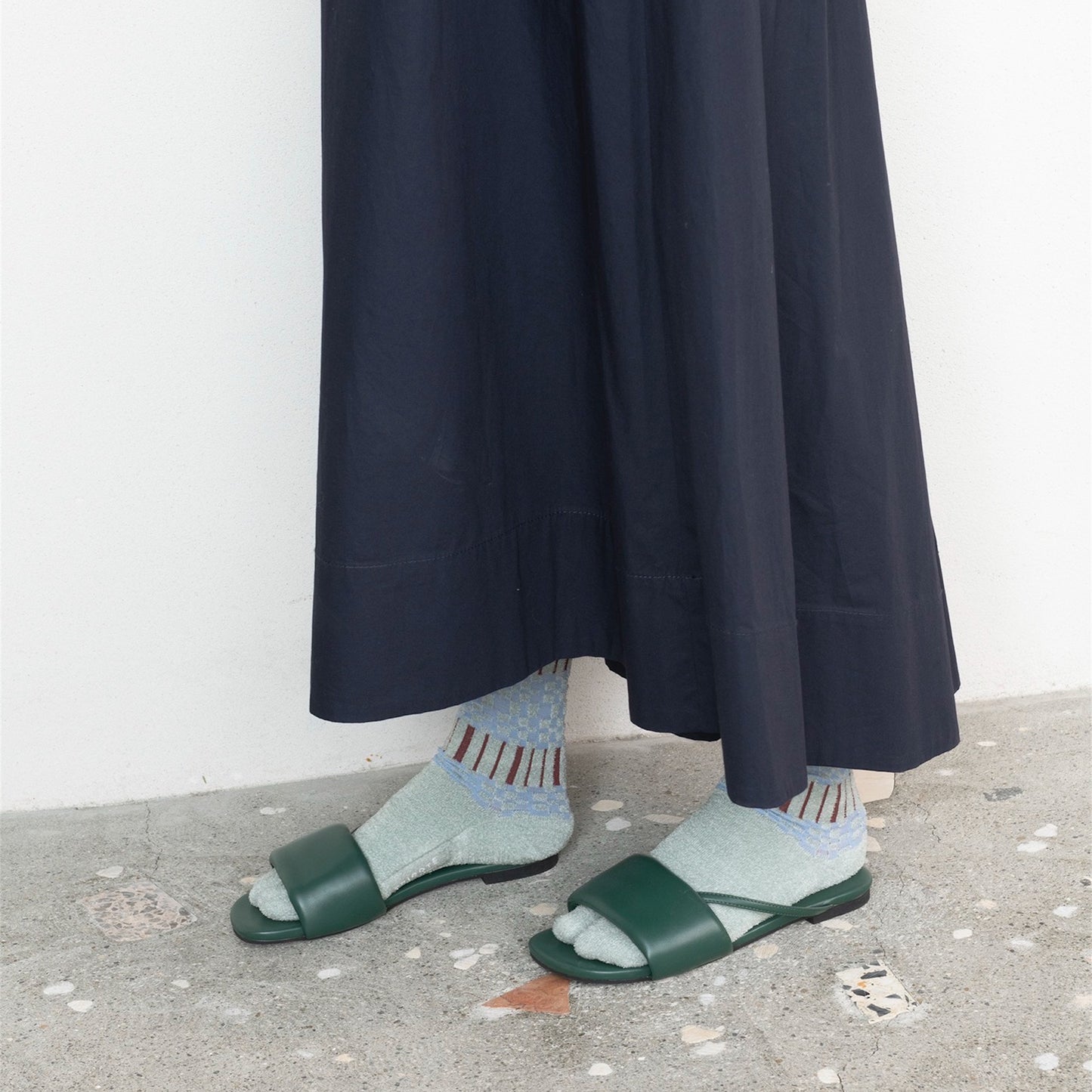 【TRICOTE】PLAID STRIPED TABI SOCKS