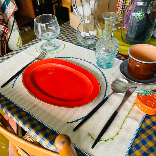 【La Cuisine de Marthe】オーバルプレート ウォーターメロンエナジー